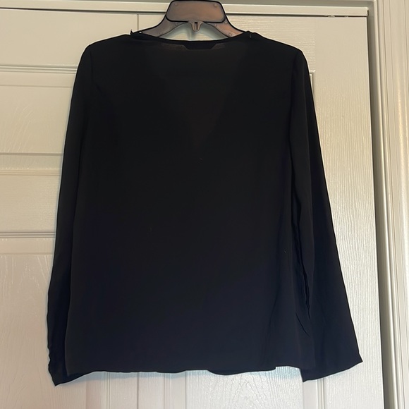 Shein V-Neck Sheer Blouse - Picture 3 of 3